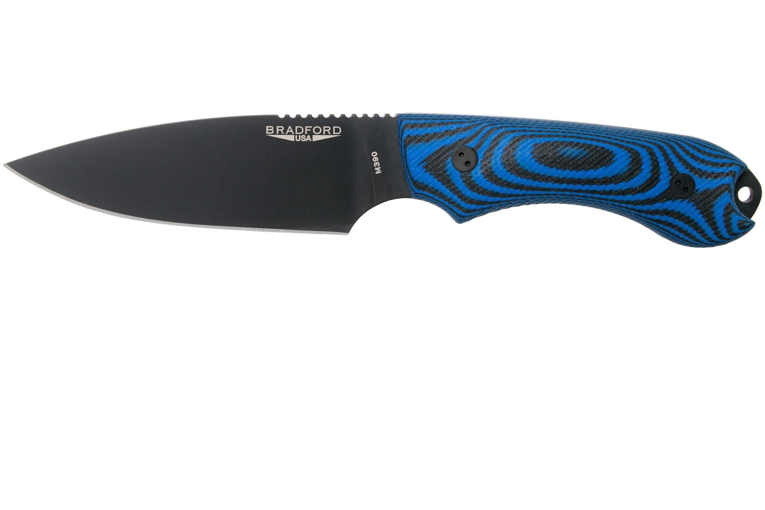 Bradford Guardian 4, 3D Black-Blue G10 Guardian 4 M390, Full Flat Black DLC 4FH-113B-M390 3 Bradford Guardian 4, 3D Black-Blue G10 Guardian 4 M390, Full Flat Black DLC 4FH-113B-M390