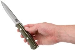 Bark River Aurora Scandi Cru-Wear Green Canvas Micarta -Couteausuisse Magasin BRK06 164GNC 06 bark river knives