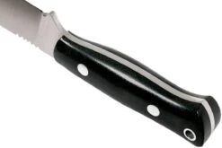 Bark River Bravo Necker II CPM 154CM, Black Canvas Micarta, Brown Sheath -Couteausuisse Magasin BRK07 002BRKC 04 bark river brk07 002brkc 04