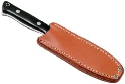 Bark River Bravo Necker II CPM 154CM, Black Canvas Micarta, Brown Sheath -Couteausuisse Magasin BRK07 002BRKC 07 bark river brk07 002brkc 07