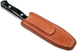 Bark River Bravo Necker II CPM 154CM, Black Canvas Micarta, Brown Sheath -Couteausuisse Magasin BRK07 002BRKC 08 bark river brk07 002brkc 08