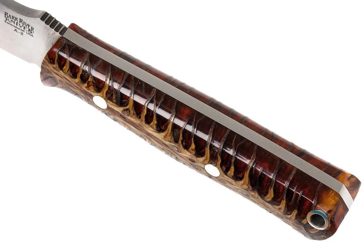 Bark River Bravo EDC A2, Orange & Red Pinecone, Black Sheath 7 Bark River Bravo EDC A2, Orange & Red Pinecone, Black Sheath – Image 5