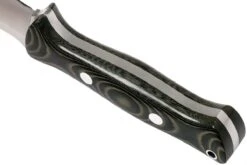 Bark River Bravo 1 A2, Black & Green Linnen Micarta, Brown Sheath -Couteausuisse Magasin BRK07 111BGLM 04 bark river brk07 111bglm 04