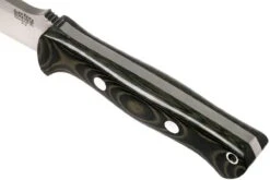 Bark River Bravo 1 A2, Black & Green Linnen Micarta, Brown Sheath -Couteausuisse Magasin BRK07 111BGLM 05 bark river brk07 111bglm 05