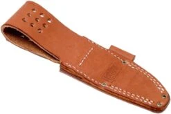 Bark River Bravo 1 A2, Black & Green Linnen Micarta, Brown Sheath -Couteausuisse Magasin BRK07 111BGLM 08 bark river brk07 111bglm 08