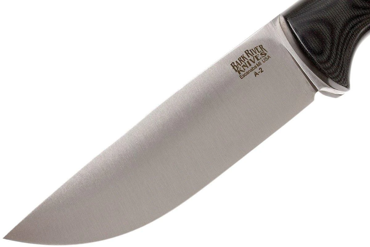 Bark River Bravo 1 A2 FHG Rampless, Black Linen Micarta, Brown Sheath 5 Bark River Bravo 1 A2 FHG Rampless, Black Linen Micarta, Brown Sheath – Image 3