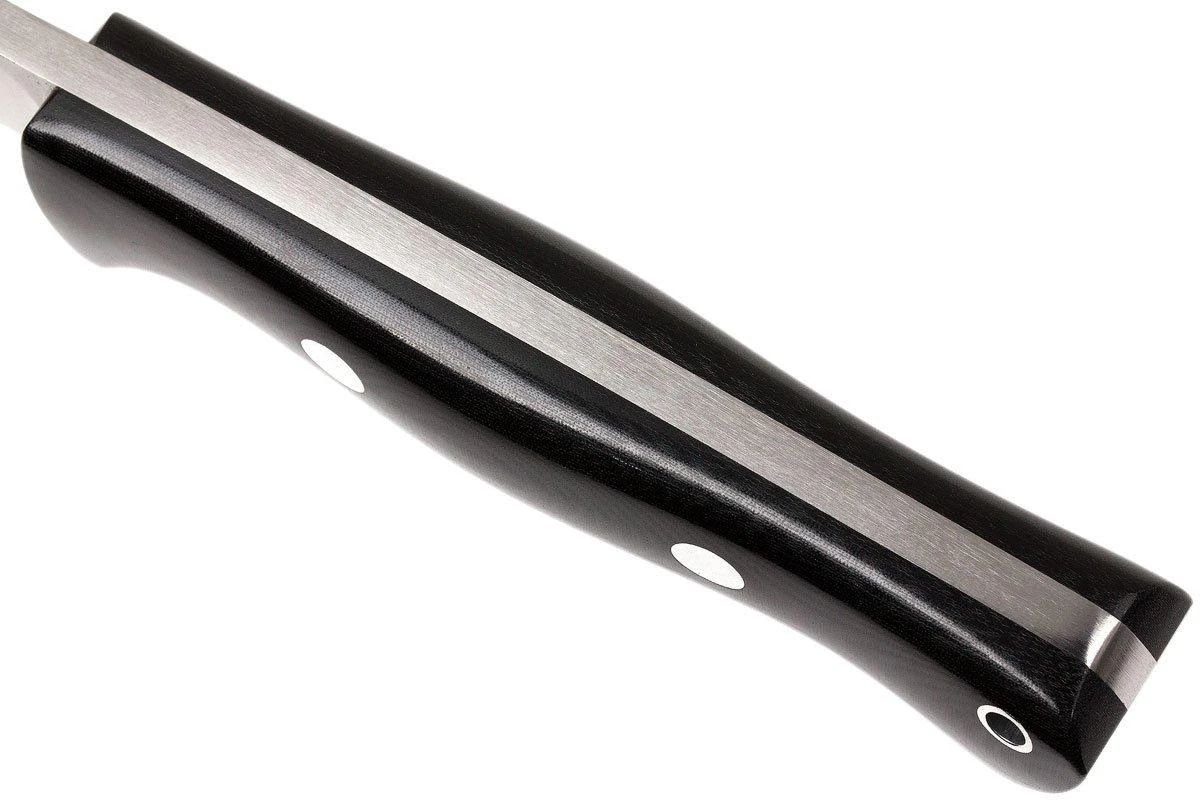 Bark River Bravo 1 A2 FHG Rampless, Black Linen Micarta, Brown Sheath 7 Bark River Bravo 1 A2 FHG Rampless, Black Linen Micarta, Brown Sheath – Image 5