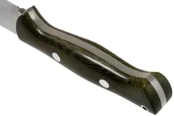 Bark River Bravo 1.5 Rampless CPM 3V Field Knife, Green Canvas Micarta -Couteausuisse Magasin BRK07 122GCMR 04 bark river knives