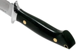 Bark River Chute Knife CPM 154, Black Canvas Micarta, Brass Guard -Couteausuisse Magasin BRK07 152BKB 04 bark river knives