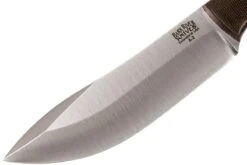 Bark River Kalahari Hunter A2, Green Canvas Micarta, Red Liners, Brown Sheath -Couteausuisse Magasin BRK12 112GNCRL 03 bark river brk12 112gncrl 03