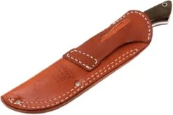 Bark River Kalahari Hunter A2, Green Canvas Micarta, Red Liners, Brown Sheath -Couteausuisse Magasin BRK12 112GNCRL 08 bark river brk12 112gncrl 08