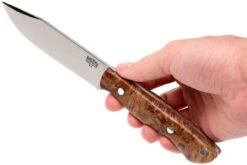 Bark River Sahara Hunter A2, Chechen Burl, Brown Sheath -Couteausuisse Magasin BRK12 115CBRK1 06 bark river brk12 115cbrk1 06