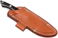 Bark River Kalahari Bushman A2, Black Canvas Micarta, Brown Sheath -Couteausuisse Magasin BRK12 116BRKC 07 bark river brk12 116brkc 07