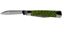 Case Gunstock Green & Black Carbon Fibre-G10 Weave Smooth, 50715, 102130 SS Couteau De Poche -Couteausuisse Magasin CE50715 03 case