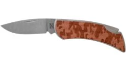 Case X Woodchuck Executive Lockback Brushed Stainless, Camo, 64323, M1300L SS Couteau De Poche
