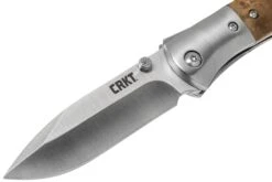 CRKT M4-02W Burled Wood Couteau De Poche, Kit Carson Design -Couteausuisse Magasin CK 402W 03 crkt