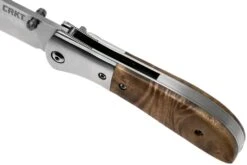 CRKT M4-02W Burled Wood Couteau De Poche, Kit Carson Design -Couteausuisse Magasin CK 402W 07 crkt
