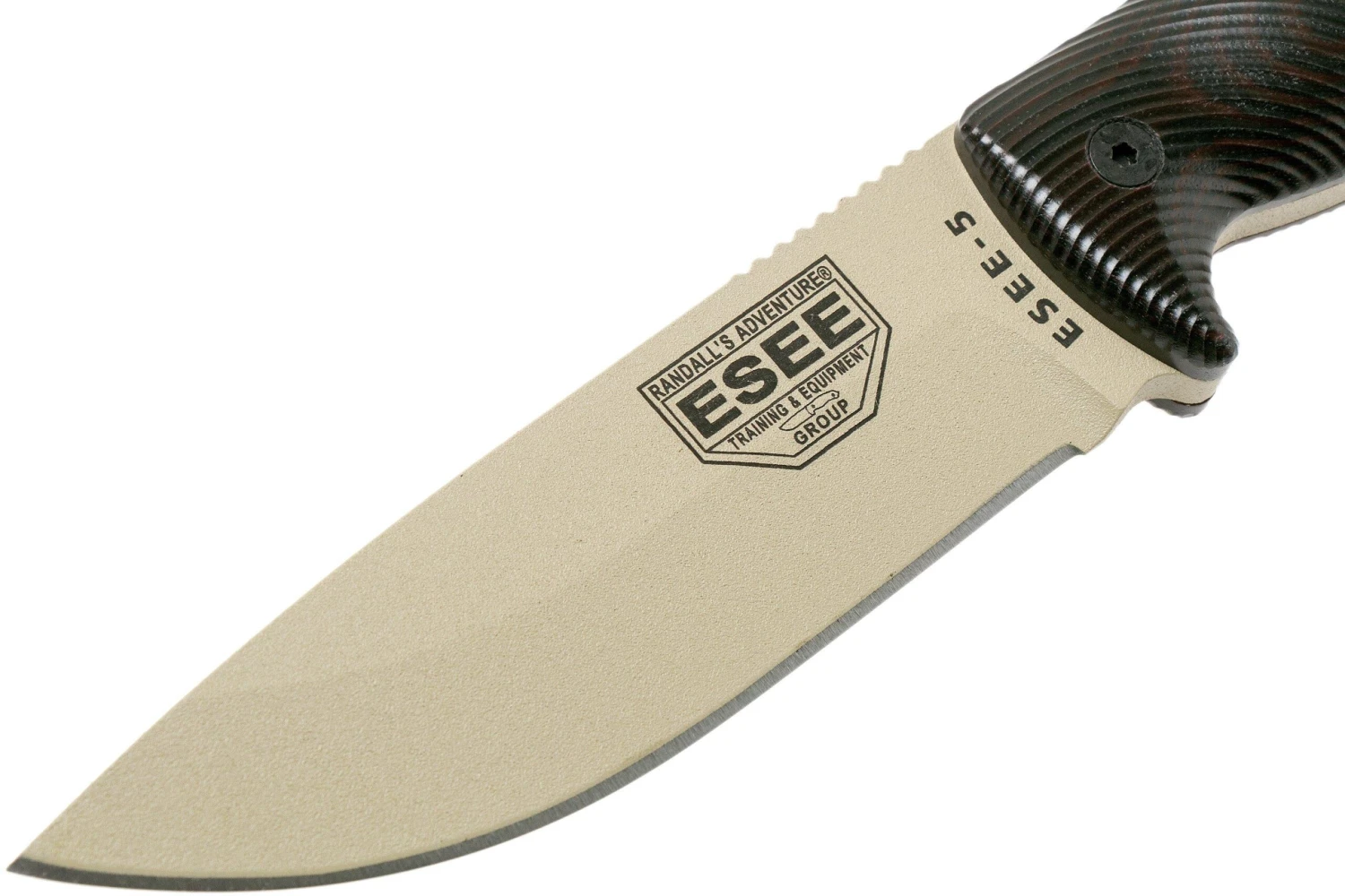 ESEE Model 5 Desert Tan Blade 3D Blood-Black G10 Couteau De Survie 5PDT-004 étui Kydex + Clip Plat 5 ESEE Model 5 Desert Tan Blade 3D Blood-Black G10 Couteau De Survie 5PDT-004 étui Kydex + Clip Plat – Image 3