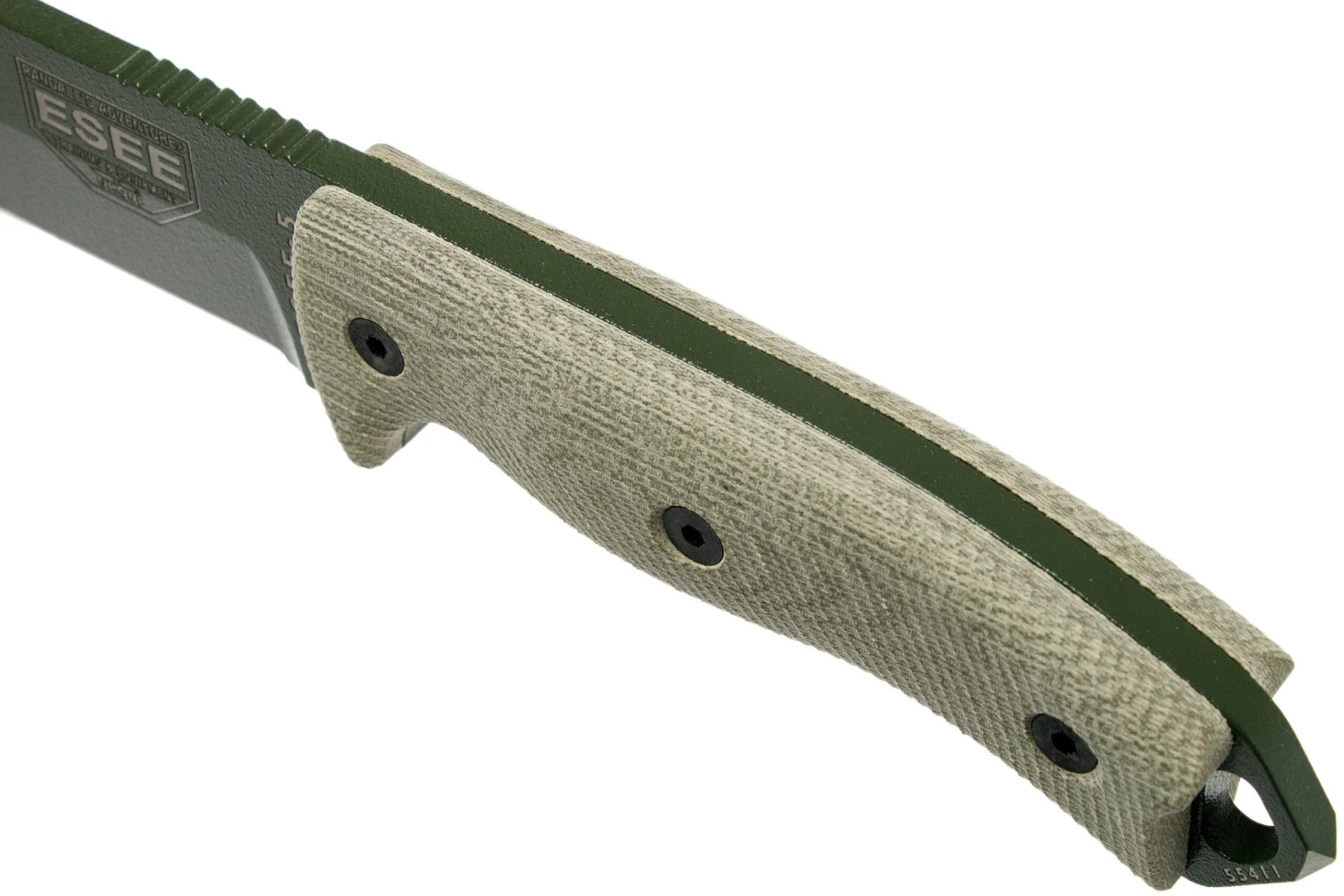 ESEE Model 5 OD Green Blade 3D Green Canvas Micarta Couteau De Survie 5POD-017 étui Kydex + Clip Plat 7 ESEE Model 5 OD Green Blade 3D Green Canvas Micarta Couteau De Survie 5POD-017 étui Kydex + Clip Plat – Image 5