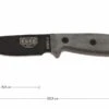 ESEE Model 3 Black Blade, Grey Handle 3P-MB-B Avec étui + Clip Et MOLLE-back