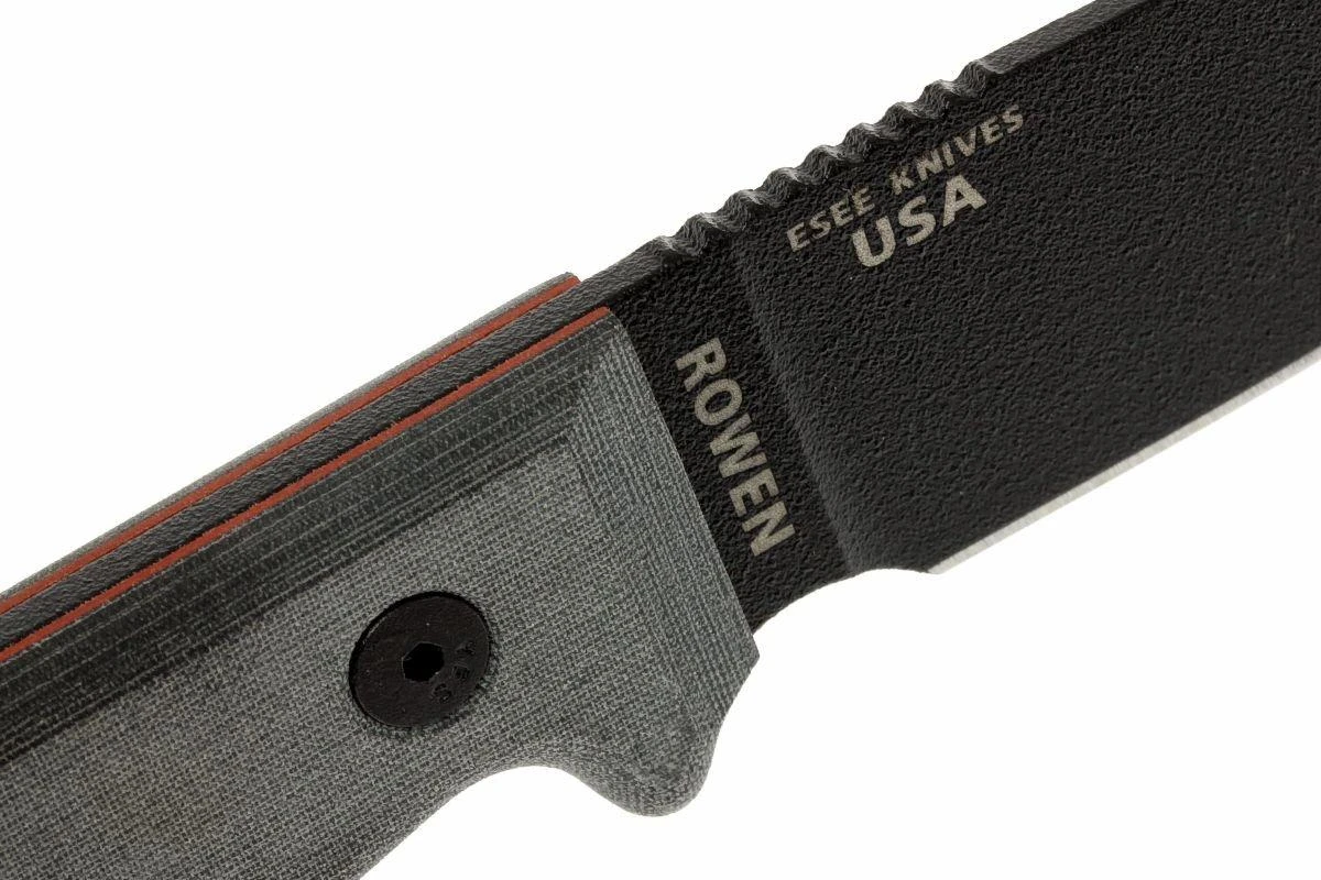 ESEE Model 3 Black Blade, Grey Handle 3P-MB-B Avec étui + Clip Et MOLLE-back 7 ESEE Model 3 Black Blade, Grey Handle 3P-MB-B Avec étui + Clip Et MOLLE-back – Image 5