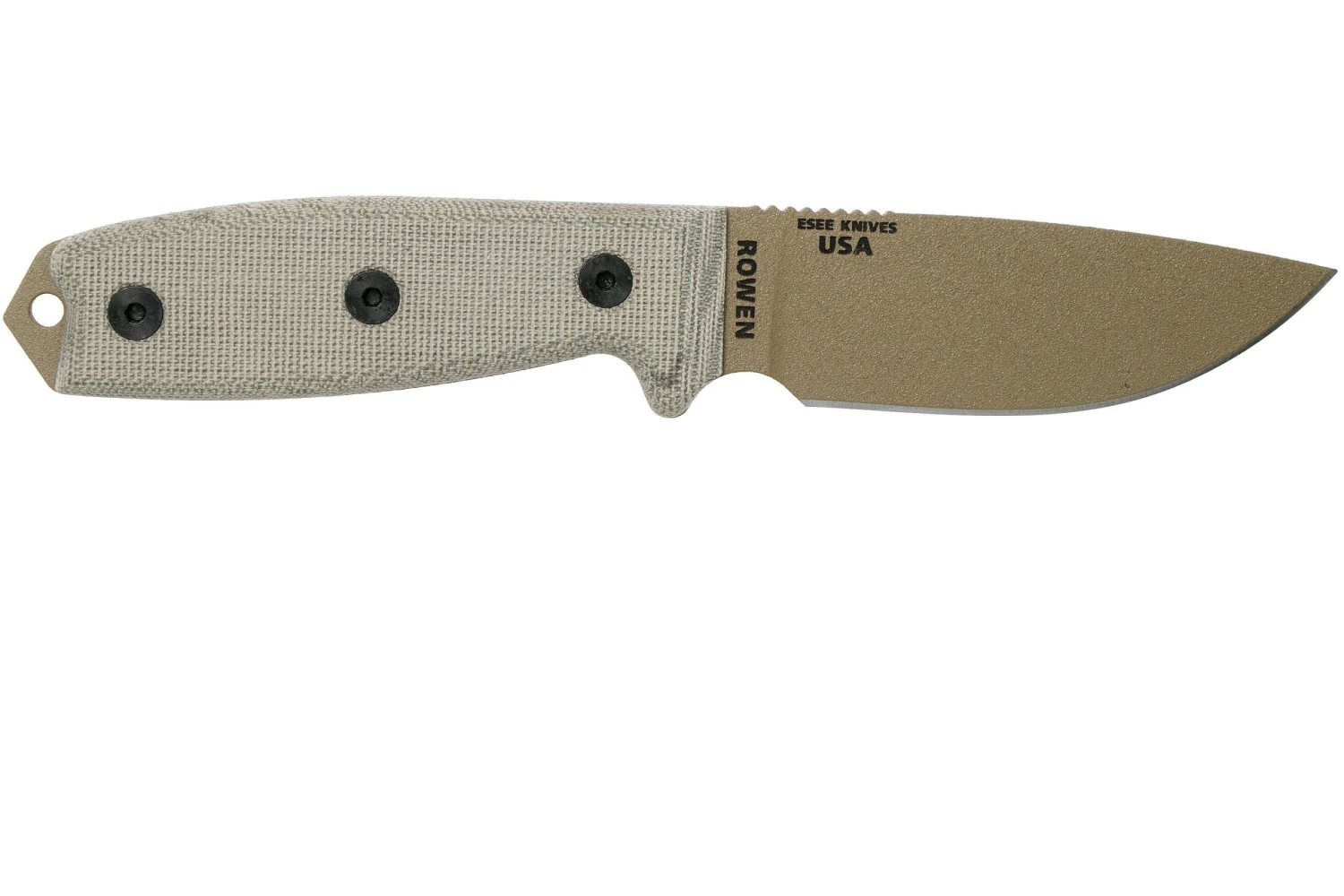 ESEE Model 3 Dark Earth Blade, Grey Handle 3P-MB-DE Avec étui + Clip Et MOLLE-back 4 ESEE Model 3 Dark Earth Blade, Grey Handle 3P-MB-DE Avec étui + Clip Et MOLLE-back – Image 2
