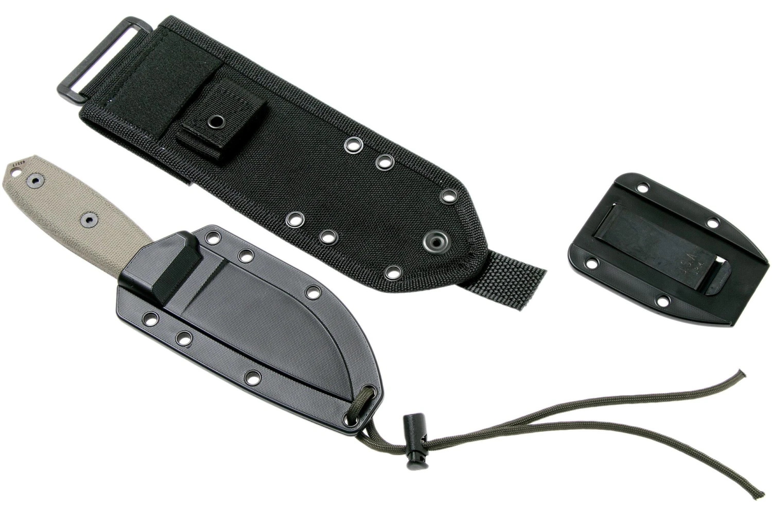 ESEE Model 3 Dark Earth Blade, Grey Handle 3P-MB-DE Avec étui + Clip Et MOLLE-back 10 ESEE Model 3 Dark Earth Blade, Grey Handle 3P-MB-DE Avec étui + Clip Et MOLLE-back – Image 8