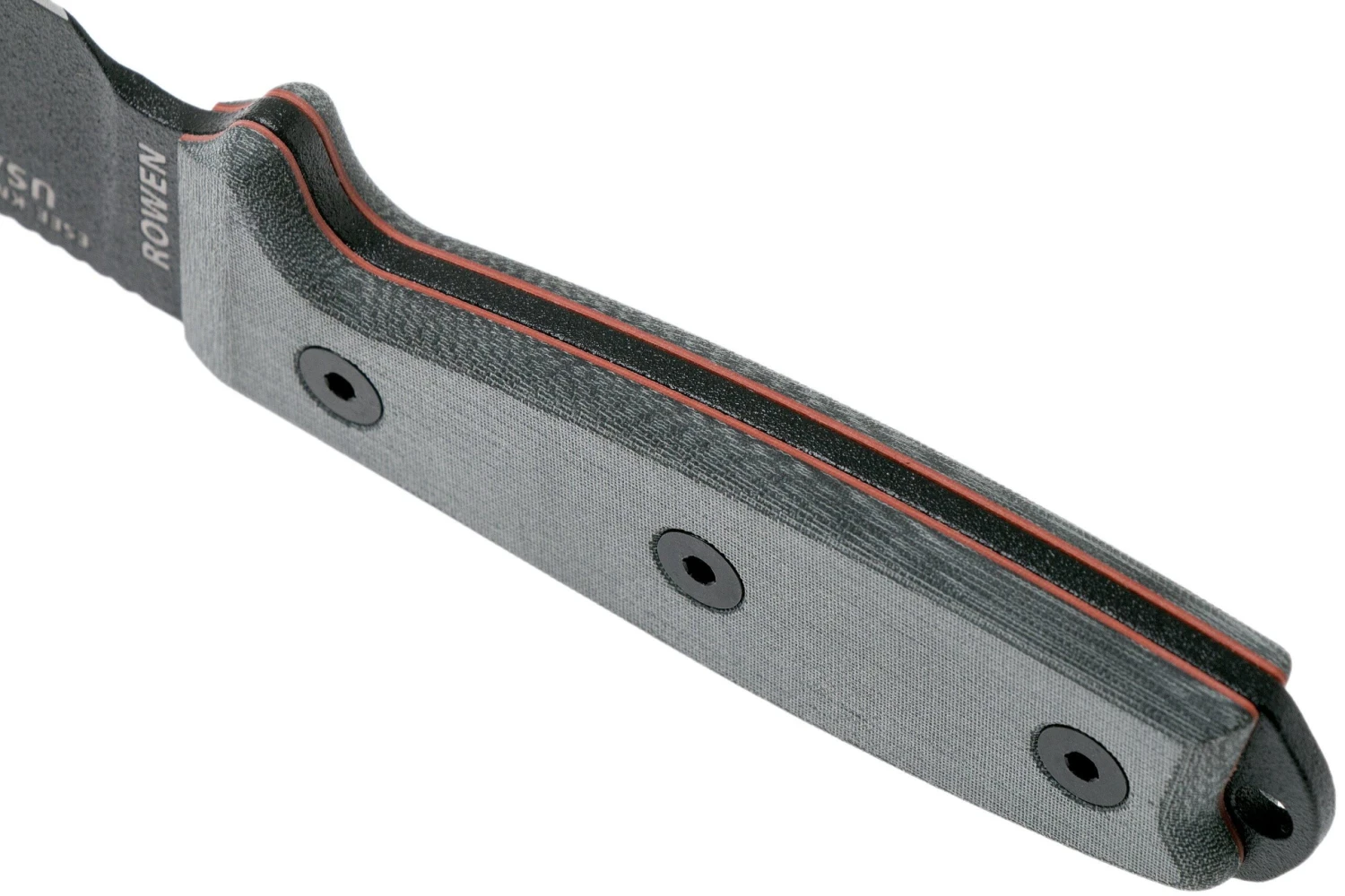 ESEE Model 3 Modified Pommel Black Blade, Grey Handle 3PM Avec Gaine + Clip 5 ESEE Model 3 Modified Pommel Black Blade, Grey Handle 3PM Avec Gaine + Clip – Image 3