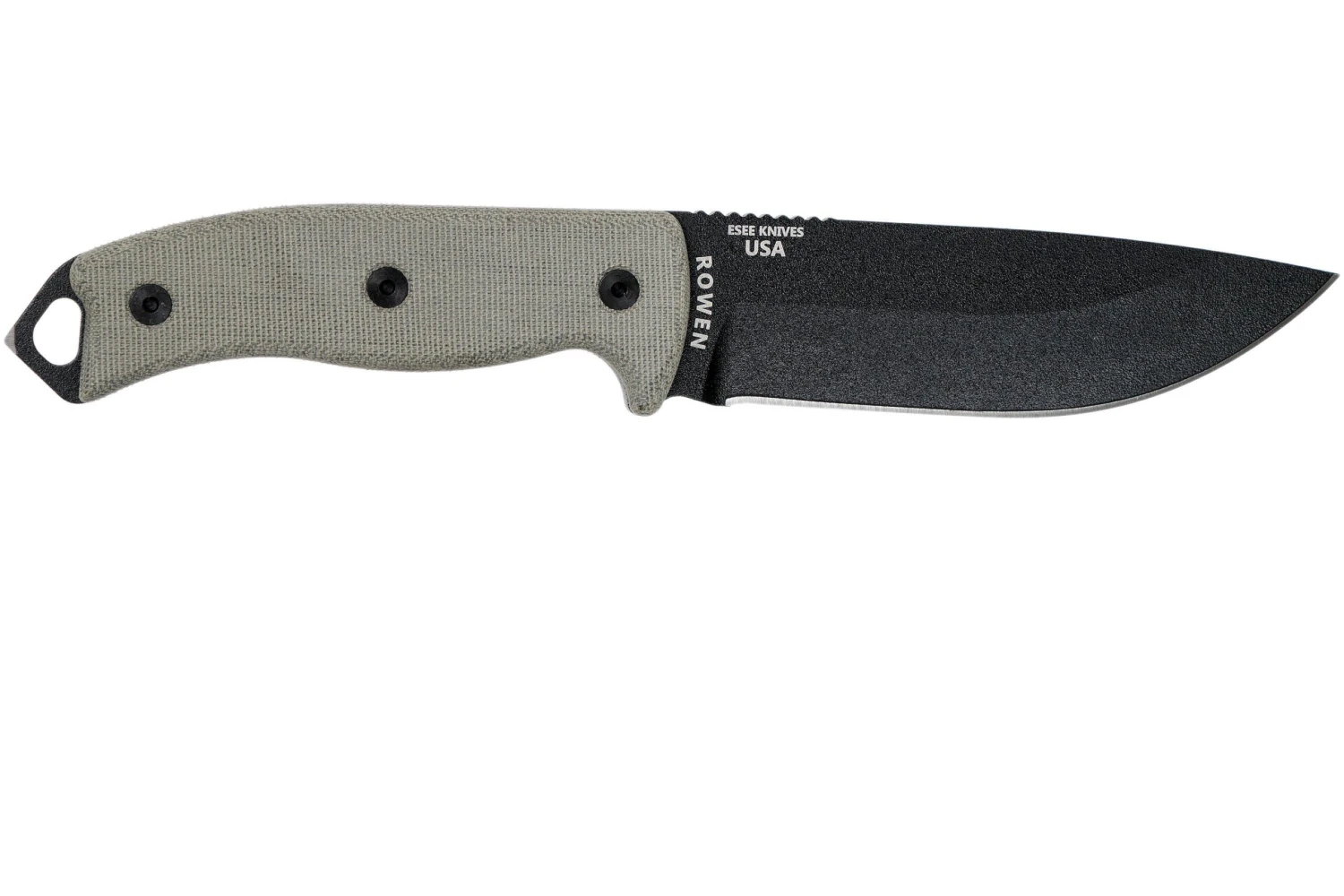 ESEE Model 5 Black Blade, Desert Tan Handle 5P-BK Avec étui Kydex + Clip Ceinture 4 ESEE Model 5 Black Blade, Desert Tan Handle 5P-BK Avec étui Kydex + Clip Ceinture – Image 2