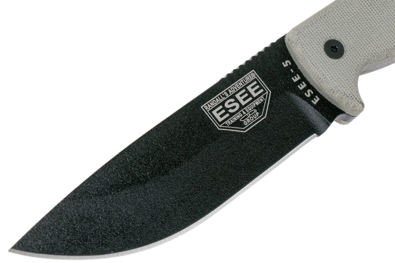 ESEE Model 5 Black Blade, Desert Tan Handle 5P-BK Avec étui Kydex + Clip Ceinture 5 ESEE Model 5 Black Blade, Desert Tan Handle 5P-BK Avec étui Kydex + Clip Ceinture – Image 3