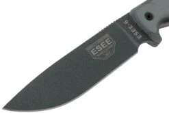 ESEE Model 6 Tactical Gunsmoke, Grey Handle 6P-TG Avec étui Noir + Clip Ceinture -Couteausuisse Magasin EE ESEE 6P TG 03 esee knives