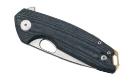GiantMouse ACE Tribeca, Stonewashed Magnacut, Denim Canvas Micarta Couteau De Poche -Couteausuisse Magasin GM TRI DM 06 giantmouse