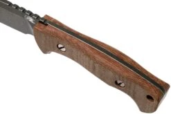 Rick Hinderer Ranch Bowie Natural Canvas Micarta, Battle Black, Couteau Bowie -Couteausuisse Magasin HRK TRB BB NM 05 rick hinderer knives
