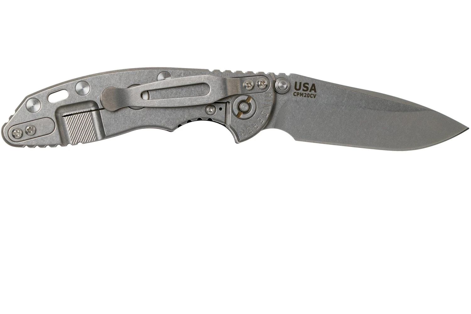 Rick Hinderer XM18 3.0” Spearpoint Non-Flipper CPM 20CV Black G10 Couteau De Poche 4 Rick Hinderer XM18 3.0” Spearpoint Non-Flipper CPM 20CV Black G10 Couteau De Poche – Image 2