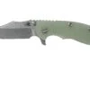 Rick Hinderer XM-18 3.5 Bowie 20CV Stonewash, Transparant Green G10 Couteau De Poche -Couteausuisse Magasin HRK XM18 35 BW STG 01 rick hinderer knives