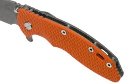 Rick Hinderer XM-18 3.5" Skinny Harpoon Spanto Working Finish, Orange G10 Couteau De Poche -Couteausuisse Magasin HRK XM1835 SHP WF OR 07 rick hinderer knives