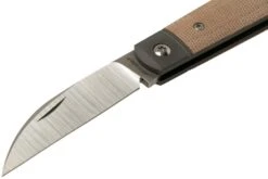 Jack Wolf Laid Back Jack, Natural Canvas Micarta LAIDB-01-NAT Couteau De Poche Slipjoint -Couteausuisse Magasin JW LAIDB 01 NAT 03 jackwolf