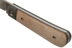 Jack Wolf Laid Back Jack, Natural Canvas Micarta LAIDB-01-NAT Couteau De Poche Slipjoint -Couteausuisse Magasin JW LAIDB 01 NAT 05 jackwolf