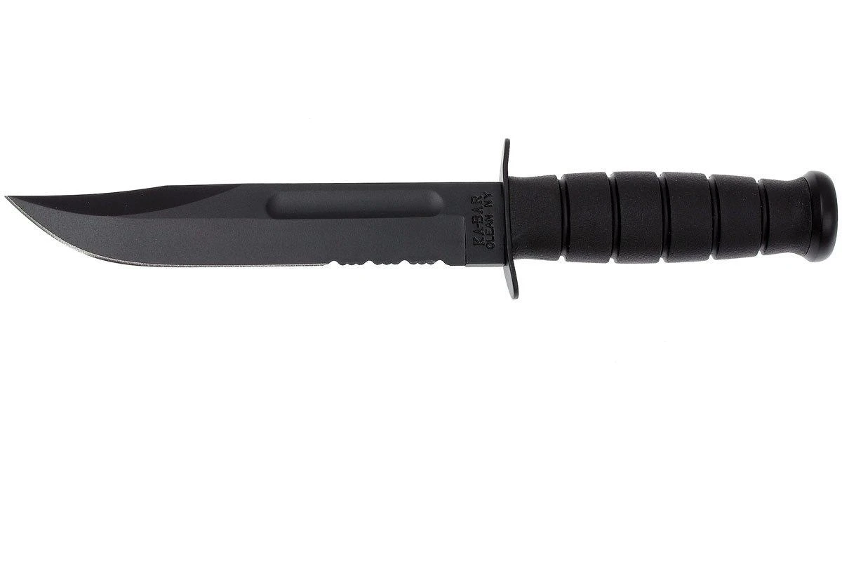 KA-BAR USMC 1214 Lame Partiellement Dentelée, Kraton, étui Kydex 3 KA-BAR USMC 1214 Lame Partiellement Dentelée, Kraton, étui Kydex