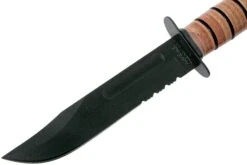 KA-BAR USMC 5018 Partiellement Dentelé, Cuir, étui En Plastique -Couteausuisse Magasin KA5018 03 ka bar