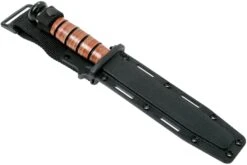 KA-BAR USMC 5018 Partiellement Dentelé, Cuir, étui En Plastique -Couteausuisse Magasin KA5018 07 ka bar