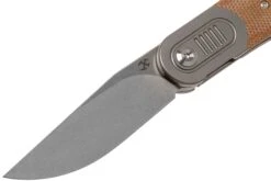 Kansept Reverie K2025A7 Stonewashed, Brown Micarta Couteau De Poche, Justin Lundquist Design -Couteausuisse Magasin KSK2025A7 03 kansept