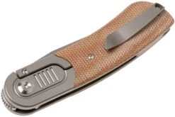 Kansept Reverie K2025A7 Stonewashed, Brown Micarta Couteau De Poche, Justin Lundquist Design -Couteausuisse Magasin KSK2025A7 04 kansept