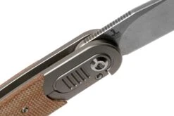 Kansept Reverie K2025A7 Stonewashed, Brown Micarta Couteau De Poche, Justin Lundquist Design -Couteausuisse Magasin KSK2025A7 06 kansept