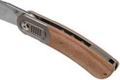 Kansept Reverie K2025A7 Stonewashed, Brown Micarta Couteau De Poche, Justin Lundquist Design -Couteausuisse Magasin KSK2025A7 07 kansept