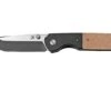 Kansept Warrior T1005T5 Black Tanto, Brown Micarta, Couteau De Poche, Kim Ning Design -Couteausuisse Magasin KST1005T5 01 kansept