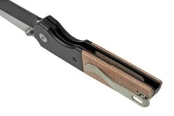 Kansept Warrior T1005T5 Black Tanto, Brown Micarta, Couteau De Poche, Kim Ning Design -Couteausuisse Magasin KST1005T5 04 kansept