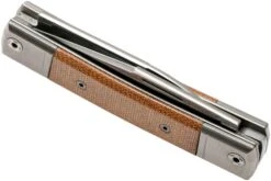LionSteel BestMan BM13 CVN Natural Canvas Micarta Couteau De Poche Slipjoint -Couteausuisse Magasin LI BM13 CVN 04 lionsteel