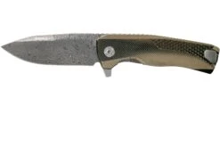 LionSteel ROK Damascus Gold Titanium ROK DD GL Couteau De Poche