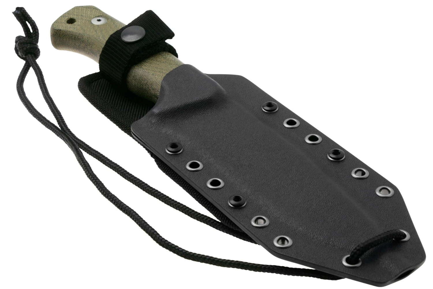 Lionsteel T6 Satin, Green Canvas Micarta T6-CVG Couteau Fixe 8 Lionsteel T6 Satin, Green Canvas Micarta T6-CVG Couteau Fixe – Image 6